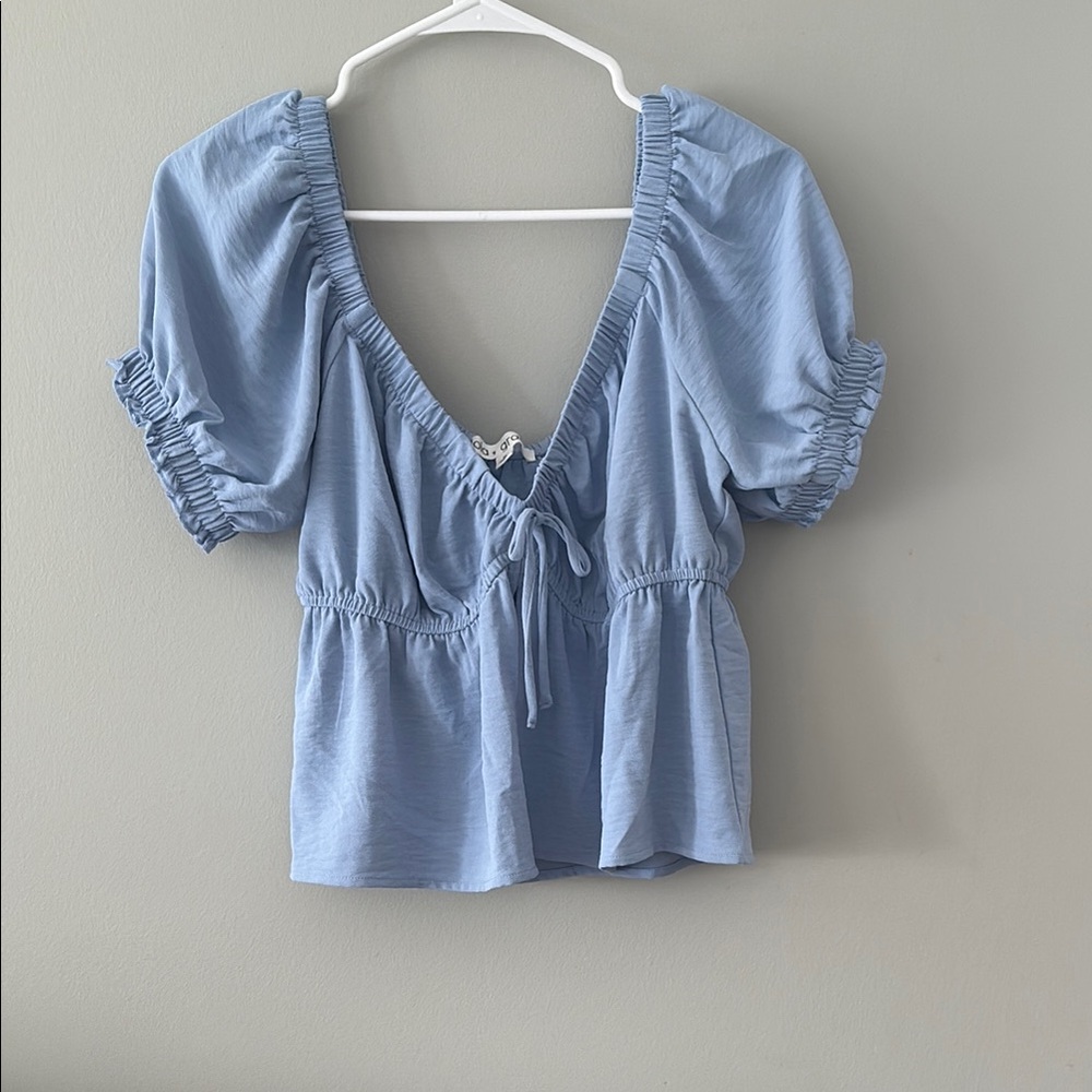 Lola Grace Women's Light Blue Women's Crop Top Size M